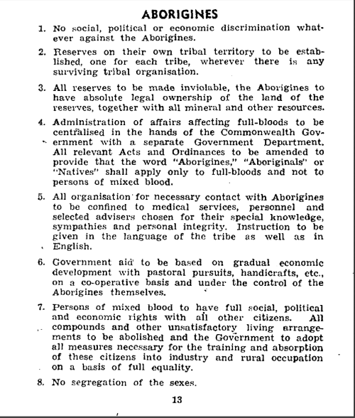 From the 'Programme of the Australian Communist Party', 1945.